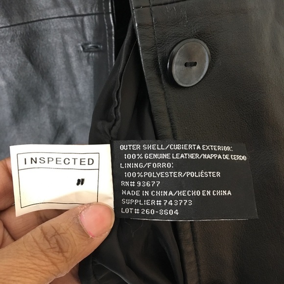 WORTHINGTON Black 100% Leather Jacket - Picture 4 of 6